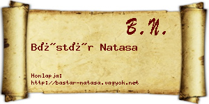 Bástár Natasa névjegykártya